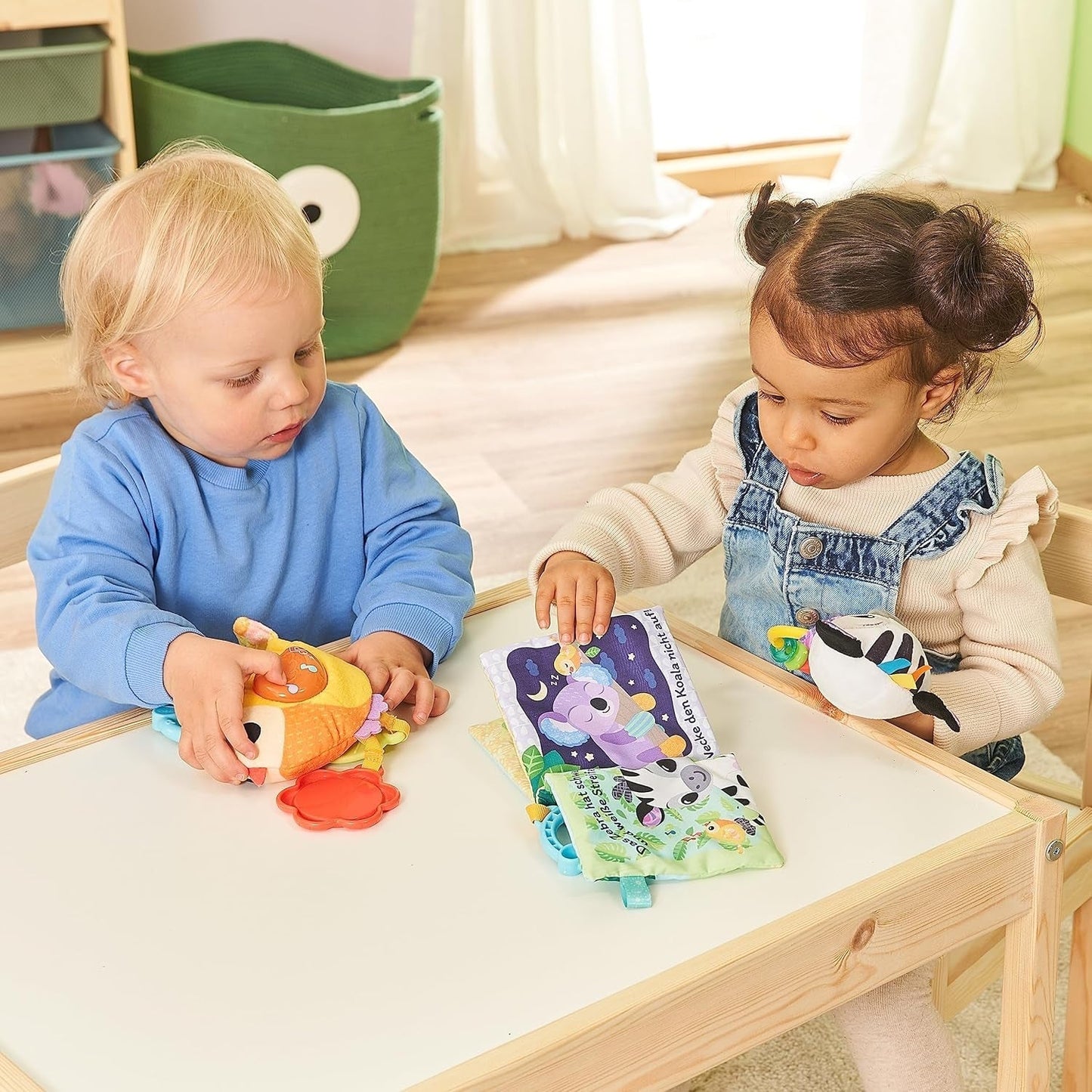 VTech Baby - Set de regalo Amigos de los animales del bebé - Set de juguetes con libro de tela, pájaro cantor y sonajero de cebra - De 0 a 24 meses Juguetes para bebés Naty Shop