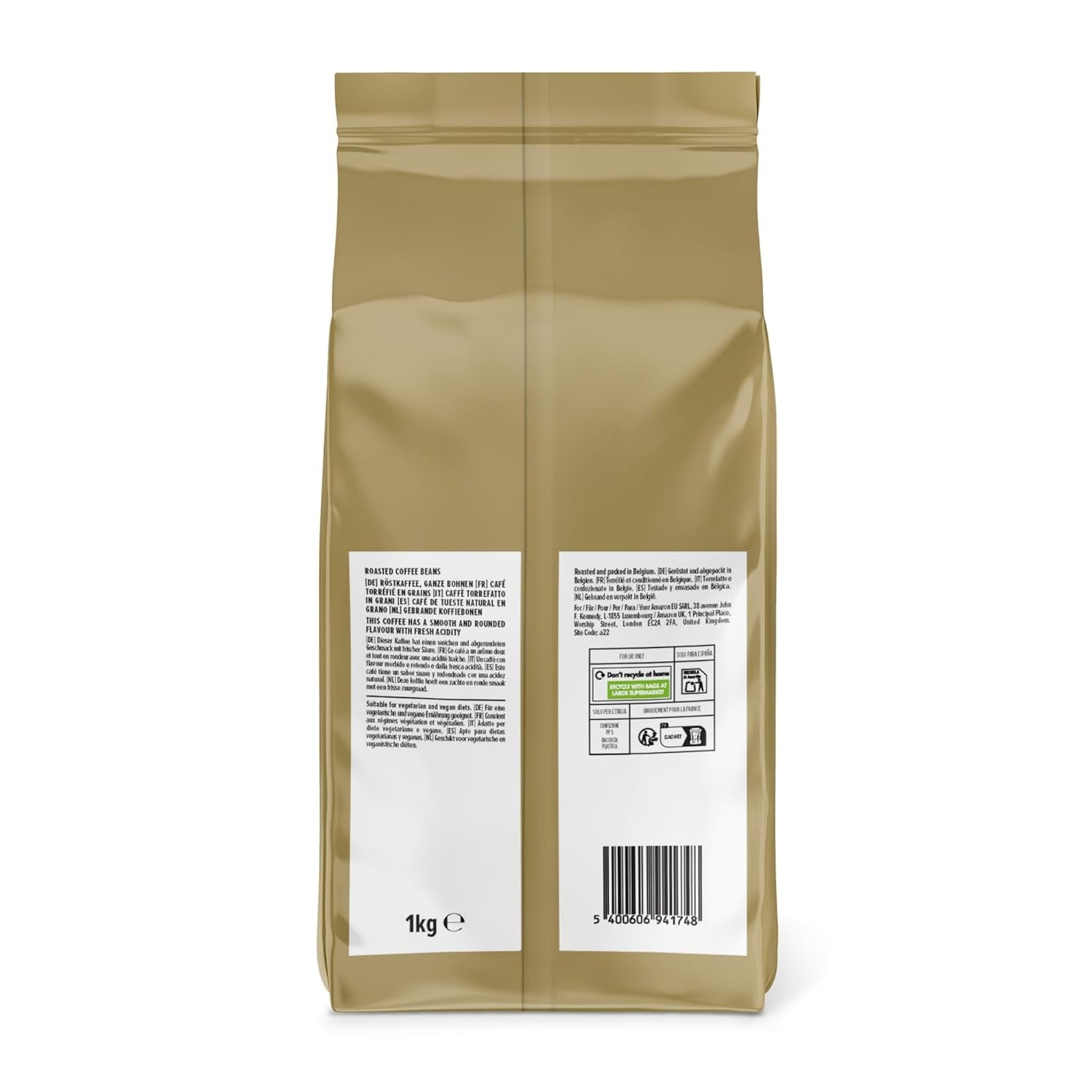 de Amazon Kaffeebohnen, Mittlere Röstung, 100% Arábica, Amaretto, 2kg (2 paquetes con 1kg)