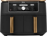 Freidora de aire Ninja Foodi AF400EUCP MAX de doble zona, Airfryer de 9,5 L, 2 compartimentos, con pinzas, revestimiento antiadherente Electrodomésticos Naty Shop Default Title