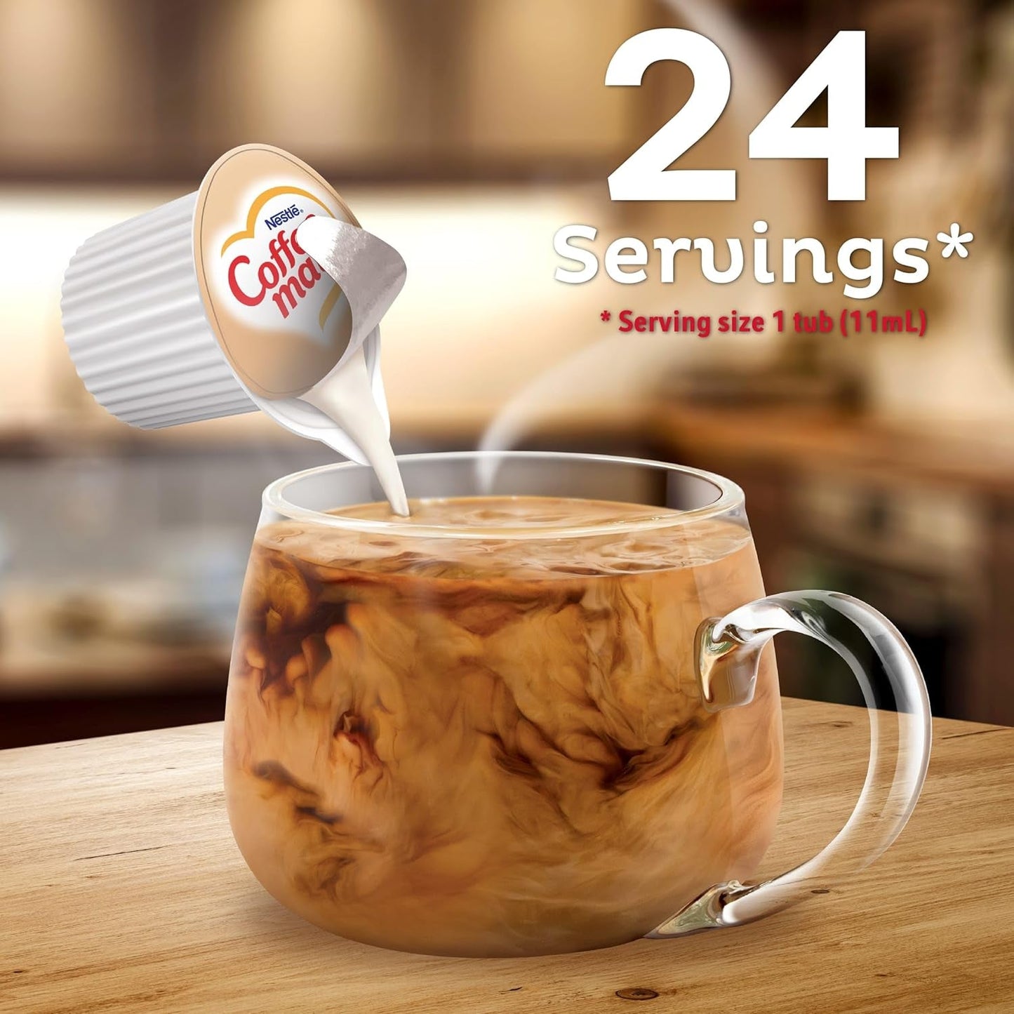 Nestlé Coffee-Mate Original Flüssige Kaffeesahne (24x11ml) ¡Importado en EE. UU.!