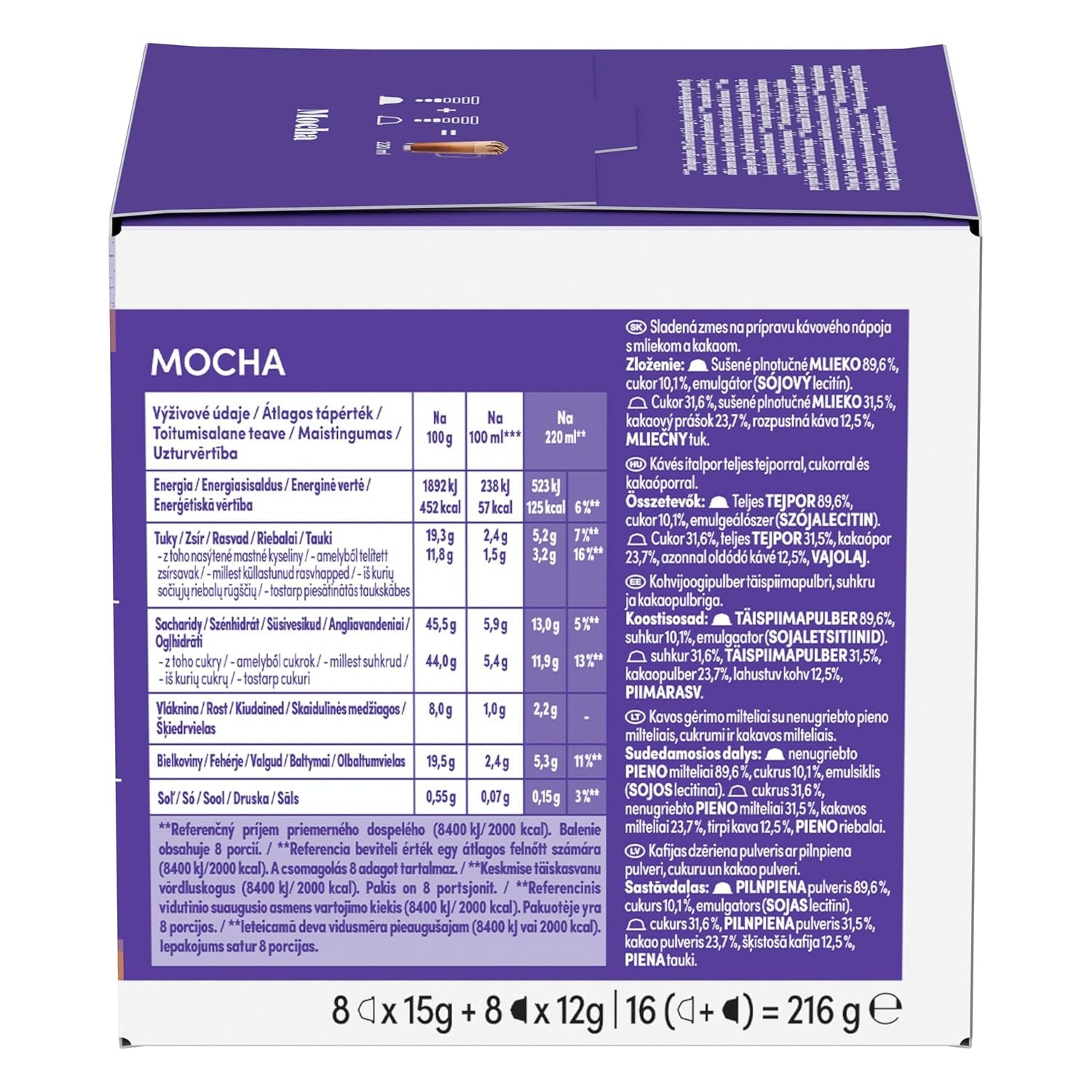 NESCAFÉ DOLCE GUSTO Mocha Kaffeekapseln Paquete de 3 (3 x 16 cápsulas)