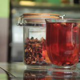 Té de frutas – 100 g de mezcla de frutas aromatizadas con manzana, hibisco y canela – Bolsa ziplock, aprox. 25 tazas – Sin aditivos, envasados ​​en Alemania