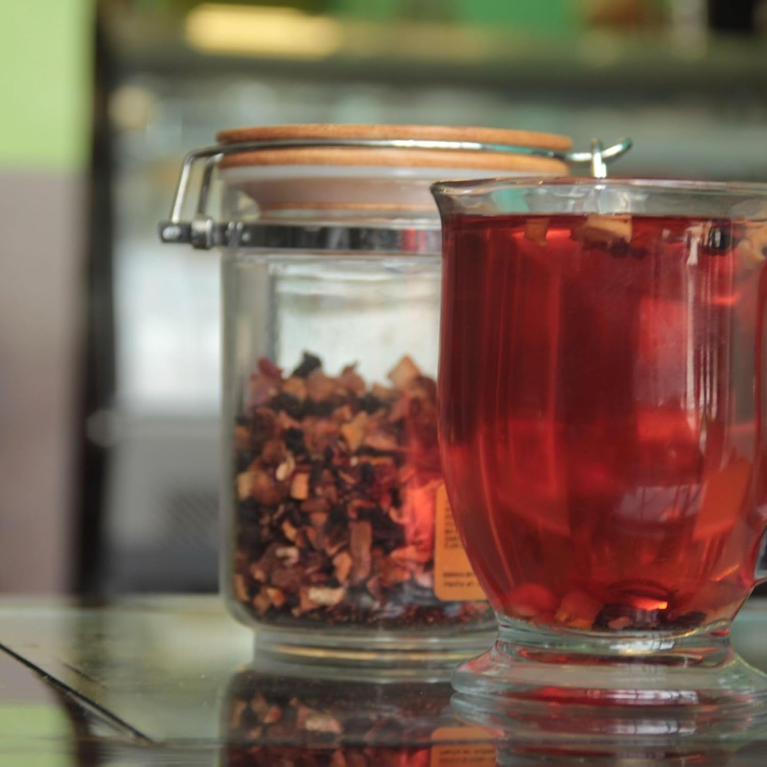 Té de frutas – 100 g de mezcla de frutas aromatizadas con manzana, hibisco y canela – Bolsa ziplock, aprox. 25 tazas – Sin aditivos, envasados ​​en Alemania