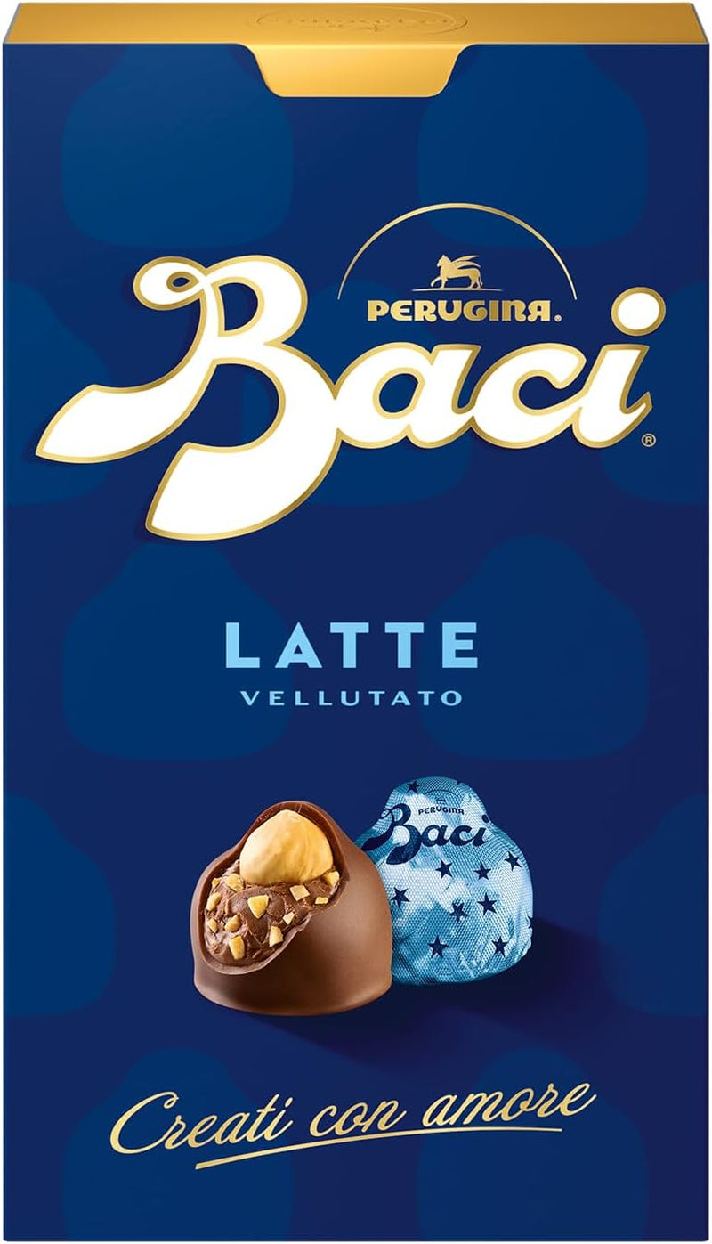 Bombones con relleno de chocolate con leche y avellanas, caja de 200g