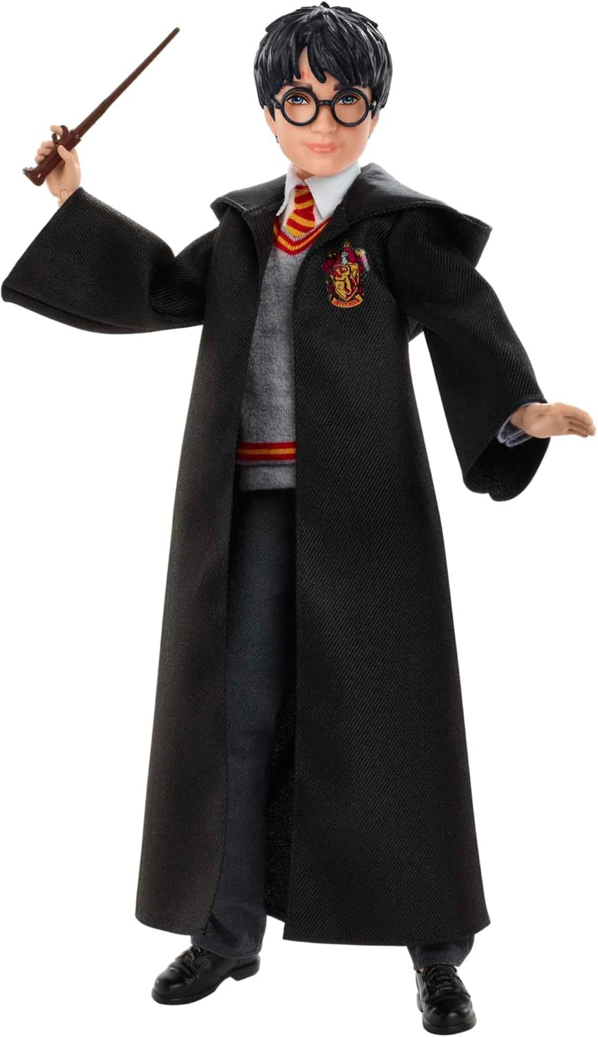 Mattel Harry Potter - Muñeco coleccionable (Aprox. 26 cm) con uniforme de Hogwarts, bata de Gryffindor y varita de juguete a partir de 6 años FYM50 Figuras de acción Naty Shop Cama individual