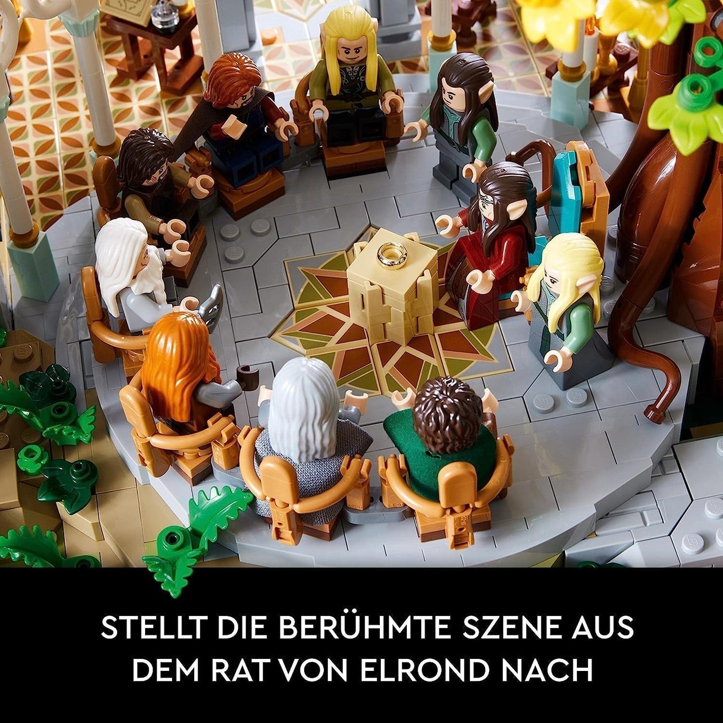 LEGO Icons El Señor de los Anillos: Rivendell - Set de colección y exhibición para adultos con 15 minifiguras únicas, incluidas Gandalf, Legolas, Aragorn y Frodo, exclusivamente en Amazon - 10316 Juegos de construcción Besuche den LEGO-Store
