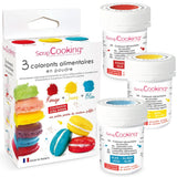 ScrapCooking, juego de 3 colorantes alimentarios en polvo: rojo, amarillo, azul, 3 x 5 gramos Naty Shop 15 gramos (juego de 3 piezas)