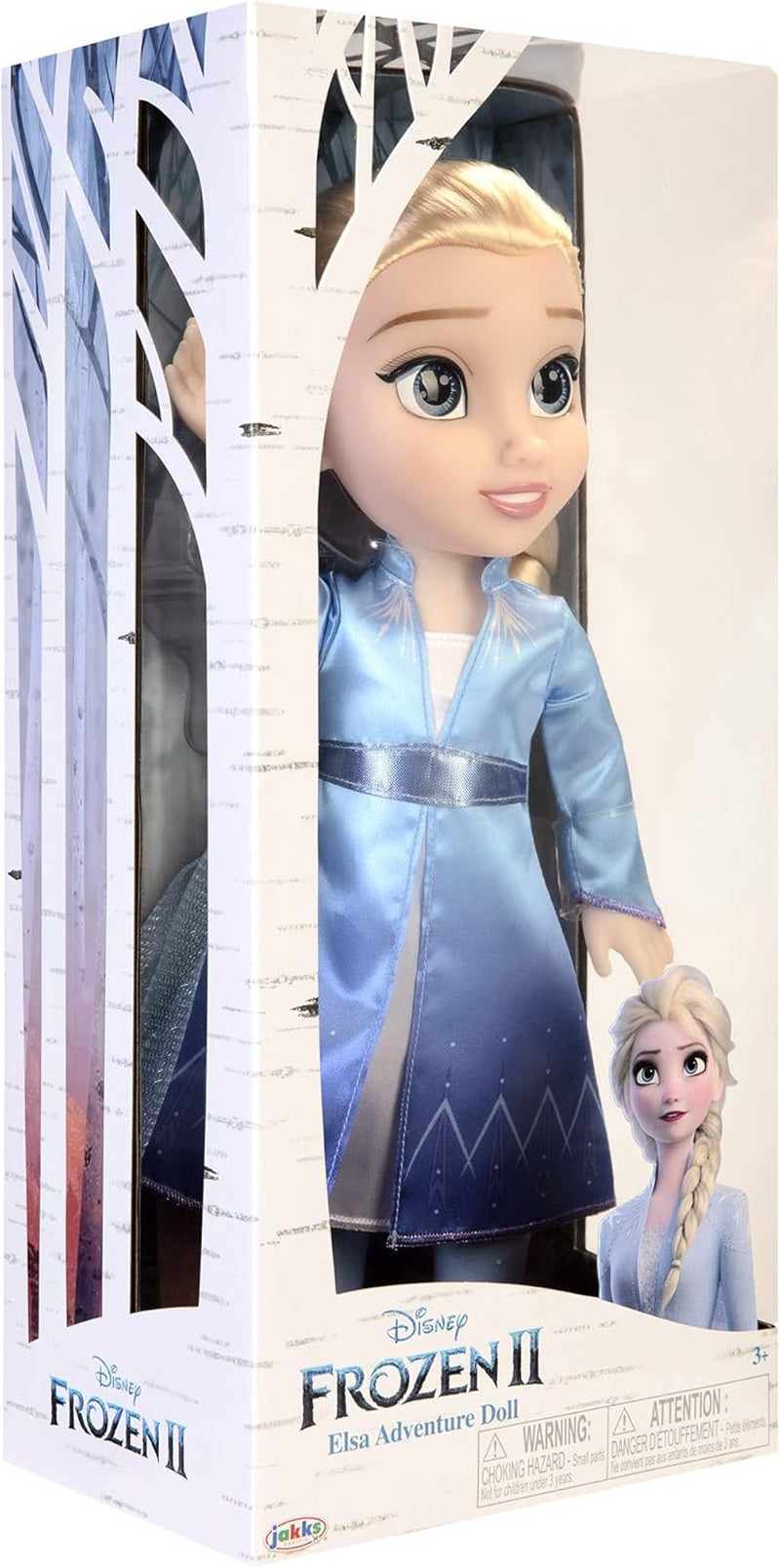 Muñeca de viaje Elsa de Frozen 2 de Disney, muñeca de 35 cm con vestido inspirado en una película de culto, botas y pelo largo trenzado para mayor diversión a la hora de jugar, para niñas a partir de 3 años