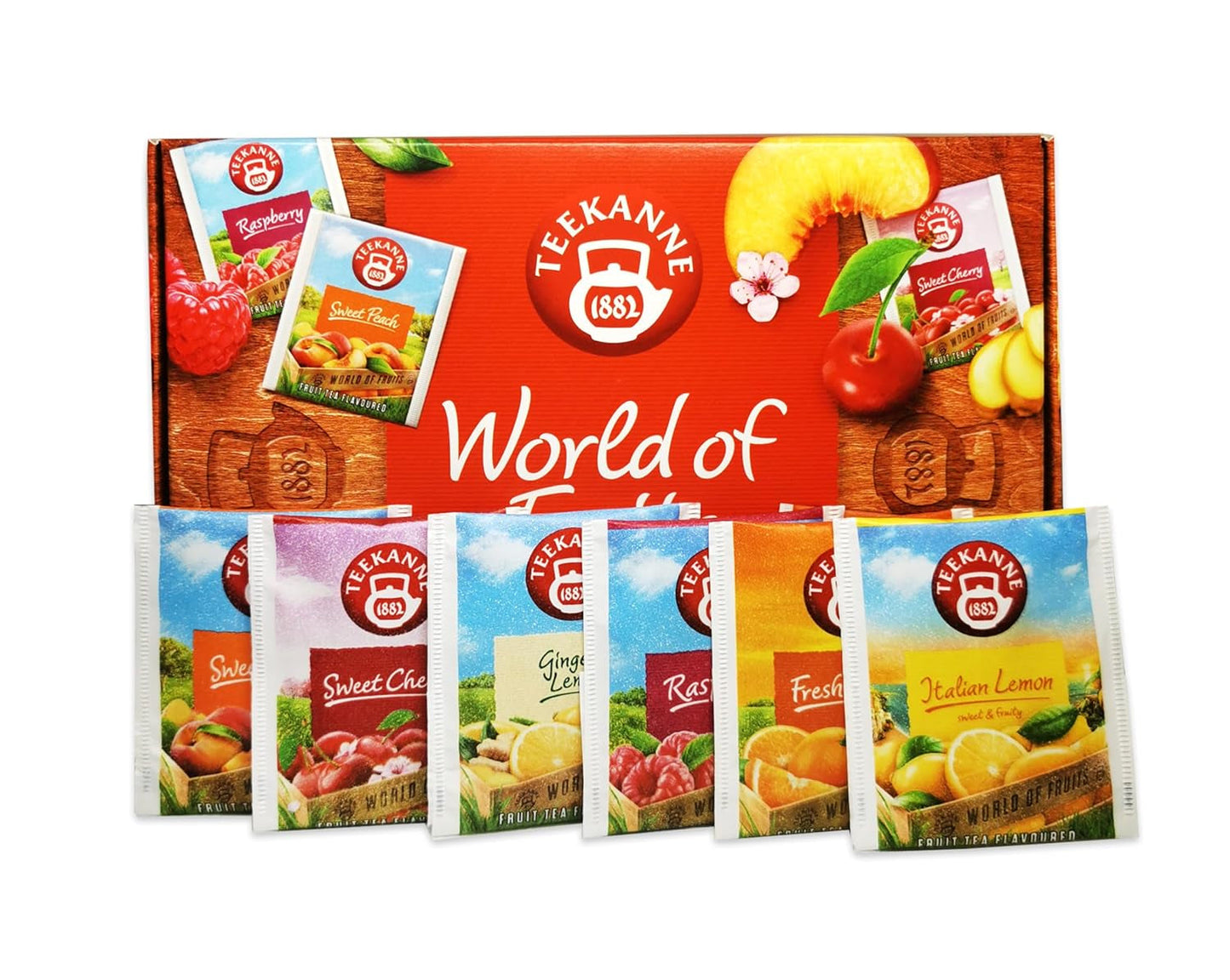 Teekanne World of Fruits (NUEVA EDICIÓN) - Caja con selección de tés de frutas - 6 sabores * 5 bolsitas de té