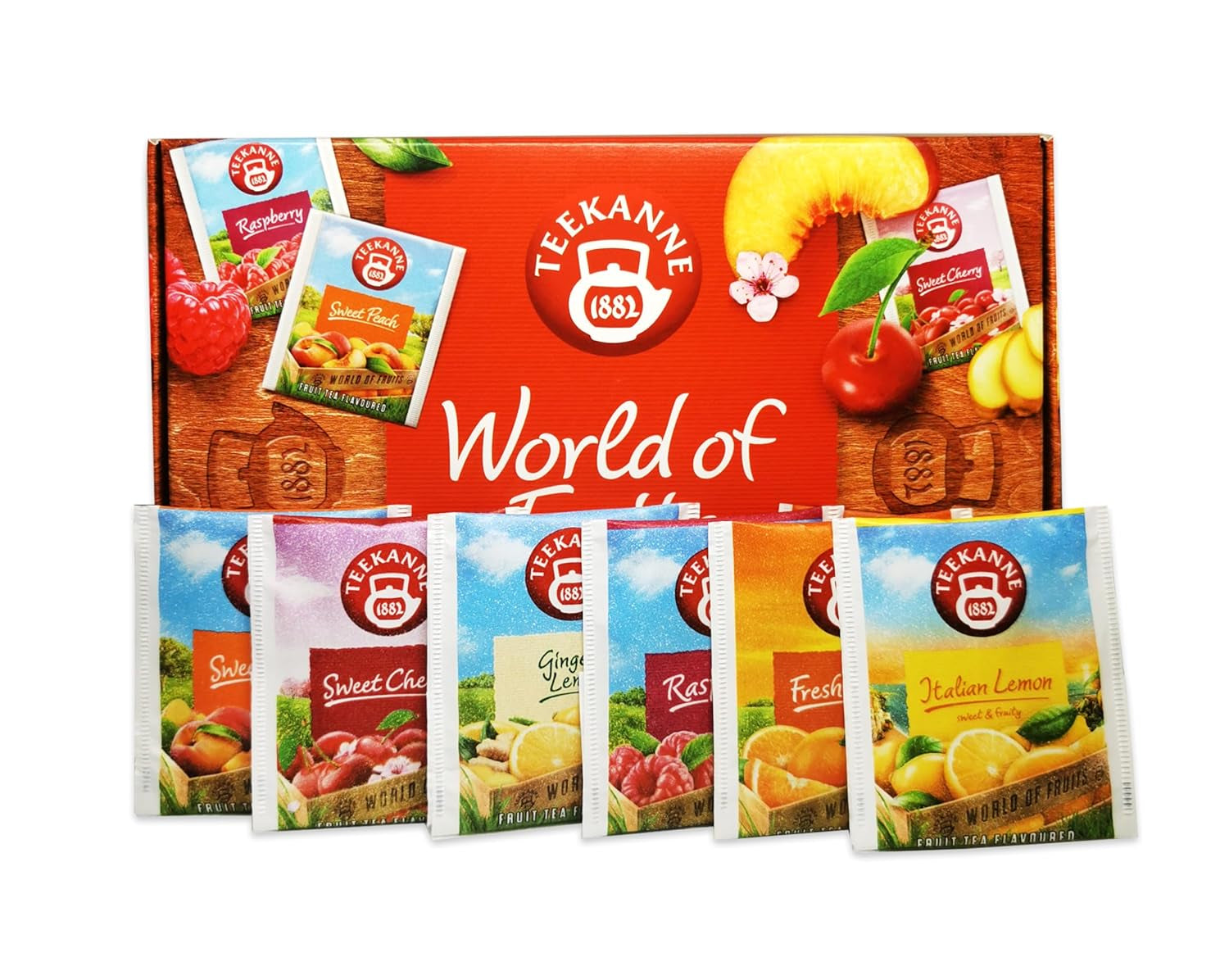 Teekanne World of Fruits (NUEVA EDICIÓN) - Caja con selección de tés de frutas - 6 sabores * 5 bolsitas de té