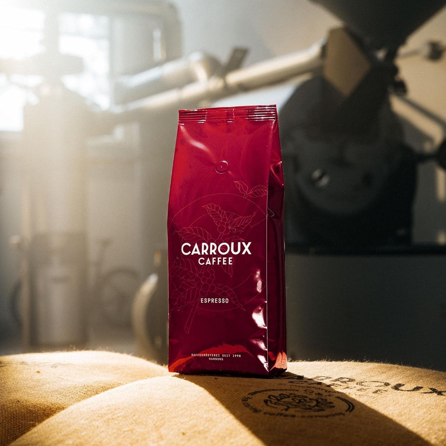 CARROUX Espresso, Bohnen ganze (6x 500 g). Para Siebträger u. Kaffee-Volllautomaten. Frisch geröstete Kaffeebohnen der Privat-Rösterei aus Hamburg