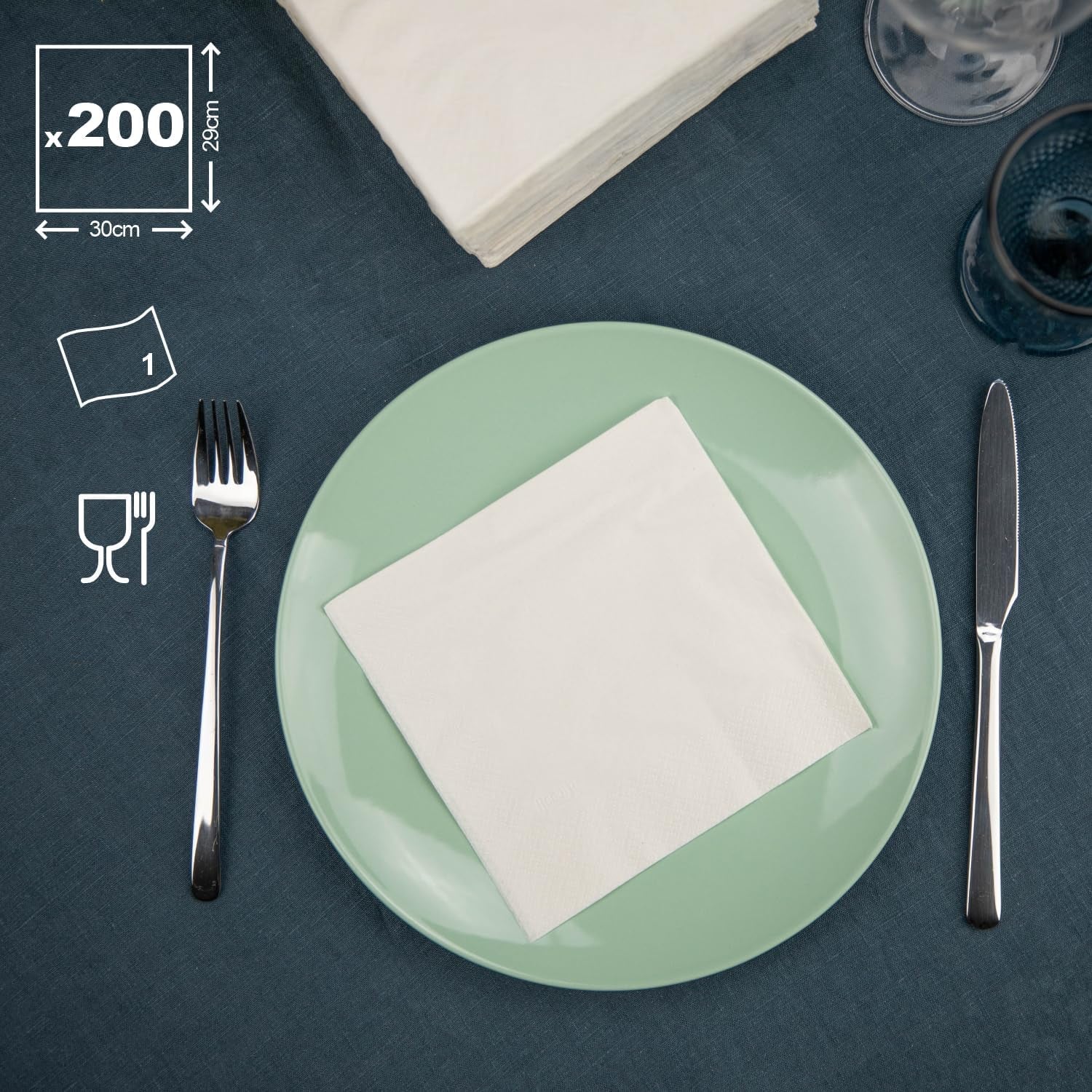 Renova - Pañuelos Renovagreen, 200 Pañuelos, Papel Reciclado, Etiqueta Ecológica Europea, Tamaño Estándar