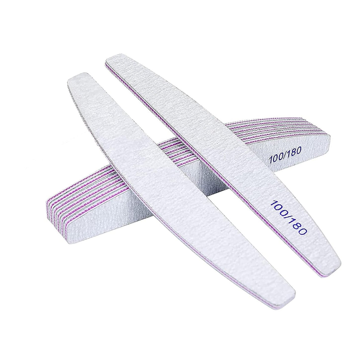 URAQT Professionelle Nagelfeile, 16 Stück, Feile 100/180, Waschbar, Für Nägel, Doppelseitig – Friseursalon, Haustiere (Blanco)