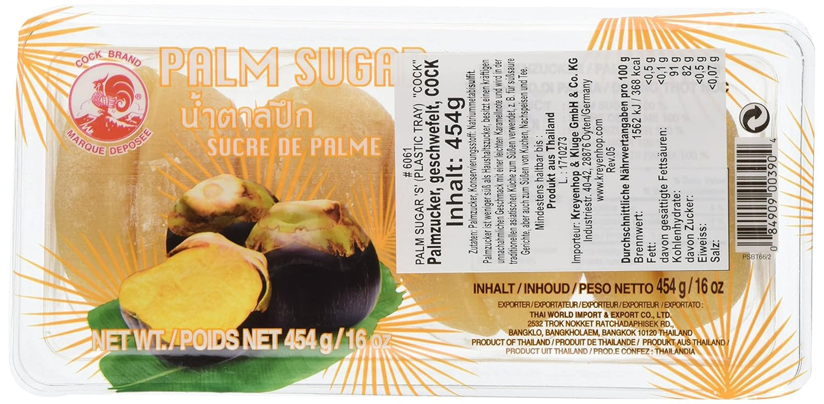 Cock Palmzucker, Scheiben, 4Er Pack (4 X 454 G Packung) Edulcorantes Naty Shop Título predeterminado