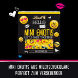 HOLA Mini Emoticones de Chocolate | 164 gramos | Aprox. 27 emoticonos geniales en varios diseños, elaborados con el mejor chocolate con leche | Regalo de chocolate para niños | Para decoración (paquete de 2)