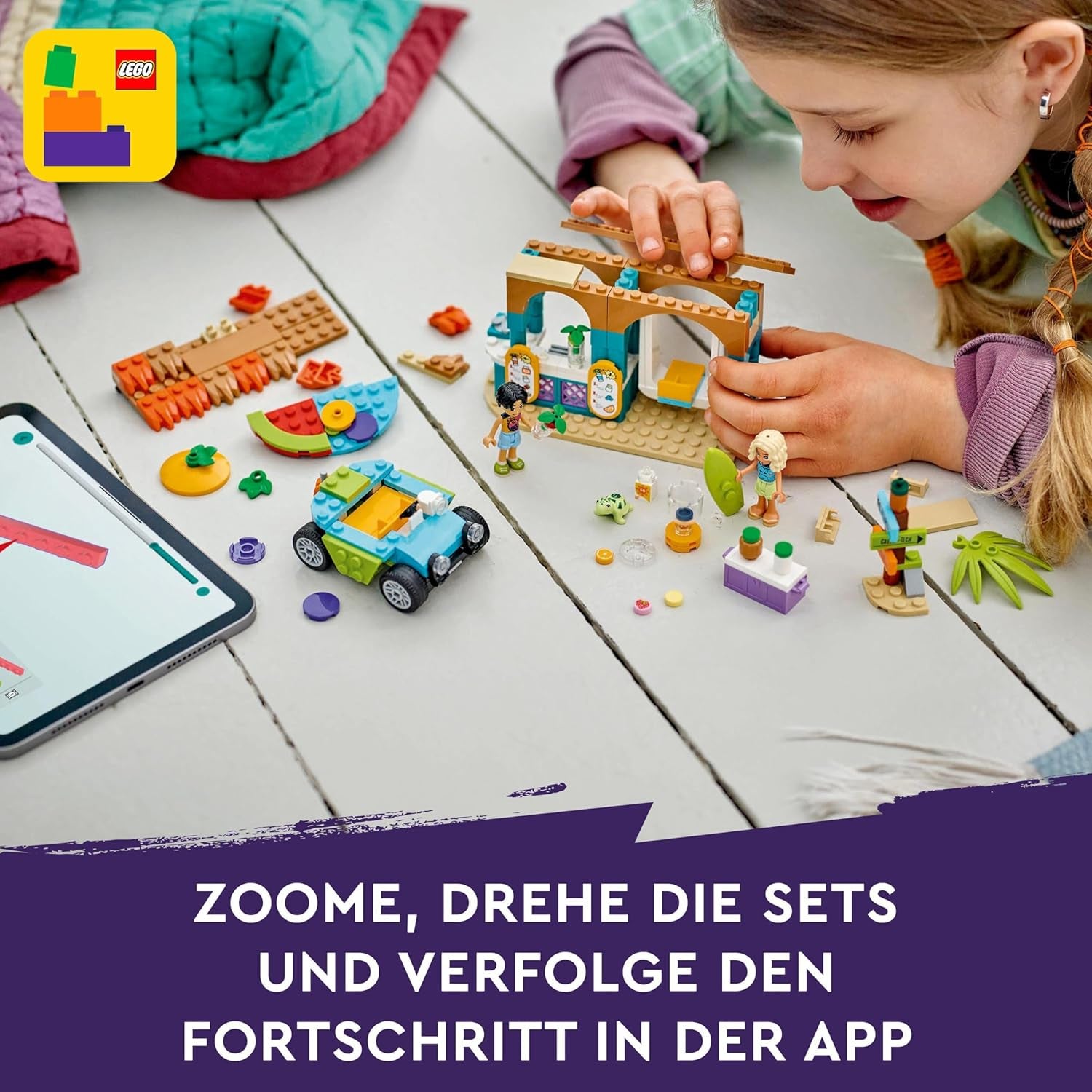 LEGO Friends Puesto de batidos en la playa Juego de rol Idea de regalo para niñas y niños de 6 años con figuras de juego Tortuga y accesorios Juguete de desarrollo social 42625 Juegos de construcción Besuche de LEGO-Store