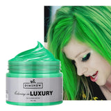 Cera para el cabello verde temporal, spray para el cabello temporal Crazy Green, barro semipermanente lavable, color de cabello de una sola vez, pasta para el cabello con estilo instantáneo, color de cabello natural para fiestas, actividades y Halloween Naty Shop Tinte para el cabello Título predeterminado