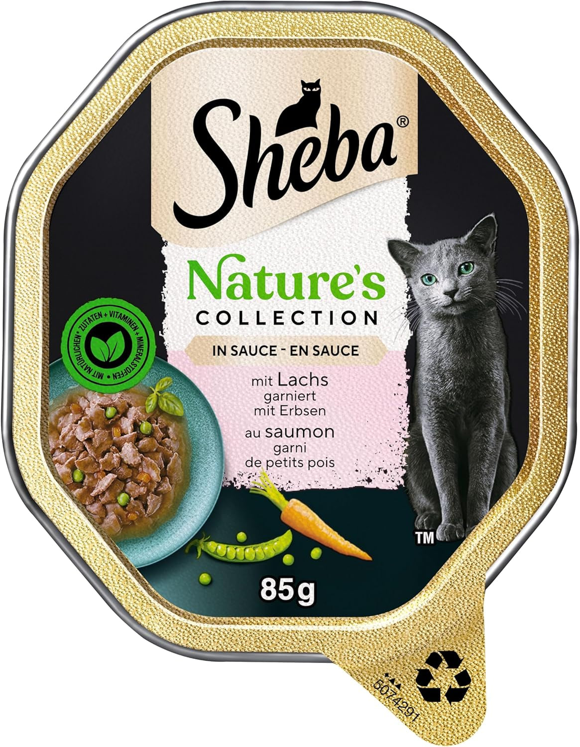 SHEBA Comida Húmeda para Gatos, Colección Nature's en Salsa de Salmón, 2 x 11 x 85 g