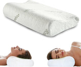 Almohada ortopédica de espuma con memoria para el cuello - Almohada ergonómica Almohada antirronquidos para personas que duermen de lado, boca abajo y boca arriba Pilow 60 cm x 40 cm x 12 cm Almohadas ortopédicas cervicales Naty Shop Título predeterminado