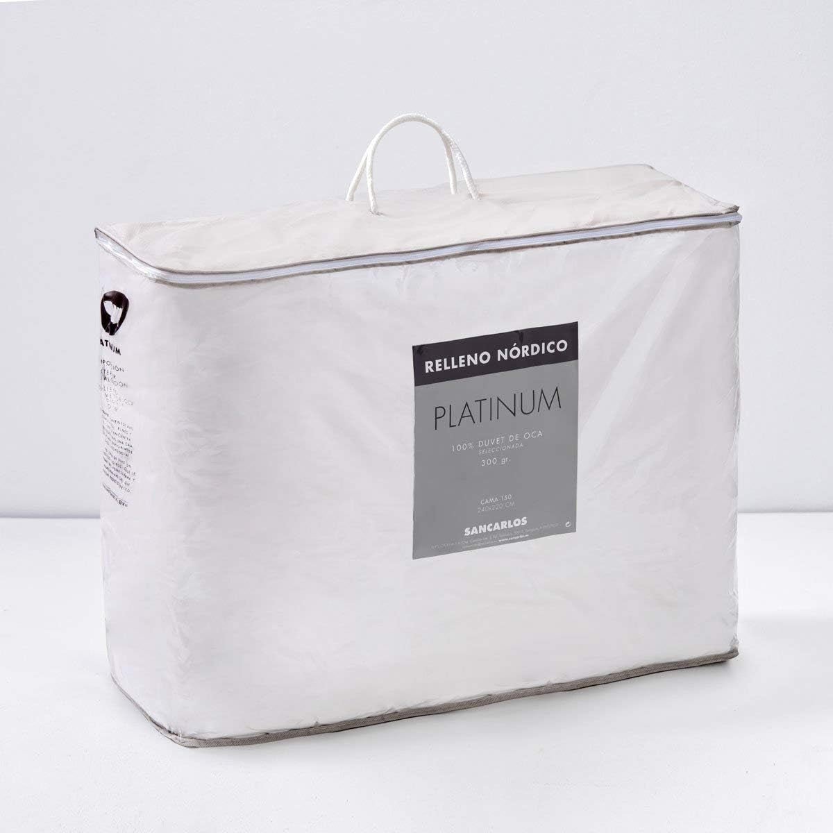 Platino, plumón de ganso, 300 g/m², 240 X 220 cm, blanco (white) Edredones y colchas Naty Shop