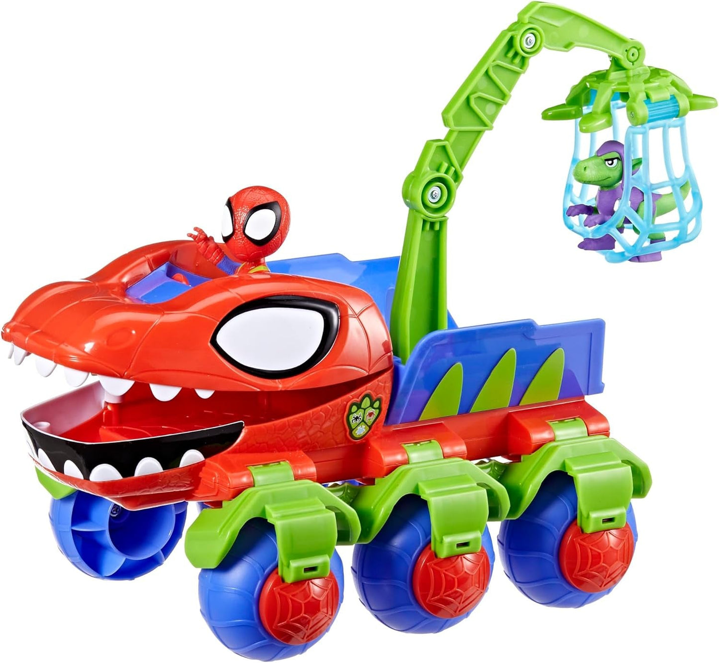 Marvel Spidey y sus súper amigos Dino Crawler Superhero Playset con figuras de Spidey y Dino y juguete de transporte para edades de 3 años en adelante Figuras de acción Naty Shop