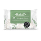 LILLYDOO Toallitas húmedas verdes, 600 unidades (10 x 60), toallitas 100 % libres de plástico, resistentes a desgarros, sin fragancia, suave y natural, limpieza suave para pieles sensibles, dermatológicamente probadas