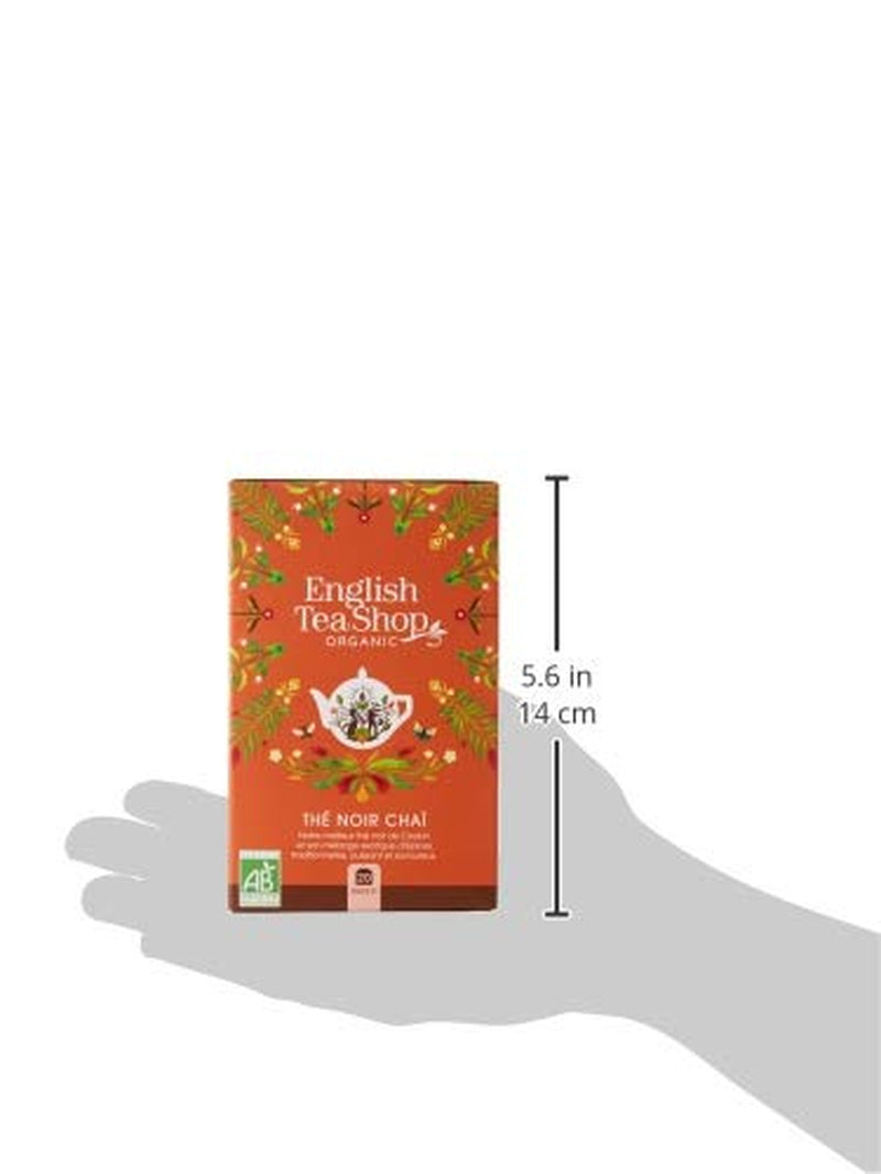 ETS - Té Negro Chai, Naturland BIO, 20 Bolsitas de Té (Pack de 2)