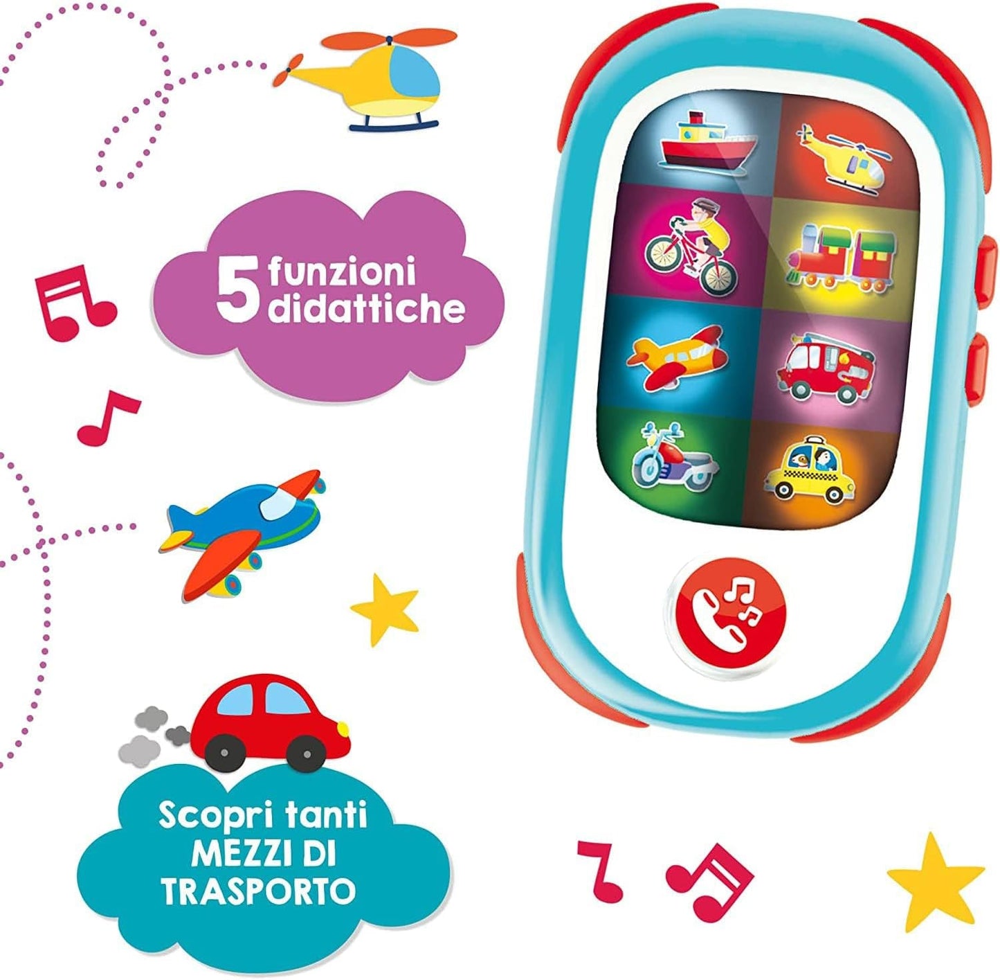 Liscianigiochi 95032 Carotina Baby Smartphone LED, No aplicable, S Jucarii Bebe Naty Shop