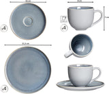Ritzenhoff & Breker Skagen Stone servicio de café, 12 piezas, gris azulado