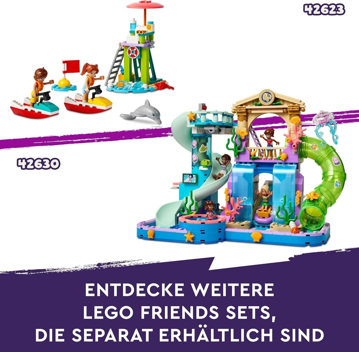 LEGO Friends Puesto de batidos en la playa Juego de rol Idea de regalo para niñas y niños de 6 años con figuras de juego Tortuga y accesorios Juguete de desarrollo social 42625 Juegos de construcción Besuche de LEGO-Store
