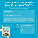 Wellness CORE Tender Cuts 6 x 85g, Mezcla Selección de Pollo - Comida húmeda para gatos, trozos tiernos en salsa, sin cereales, natural, hipoalergénico, rico en proteínas, alto contenido en carne