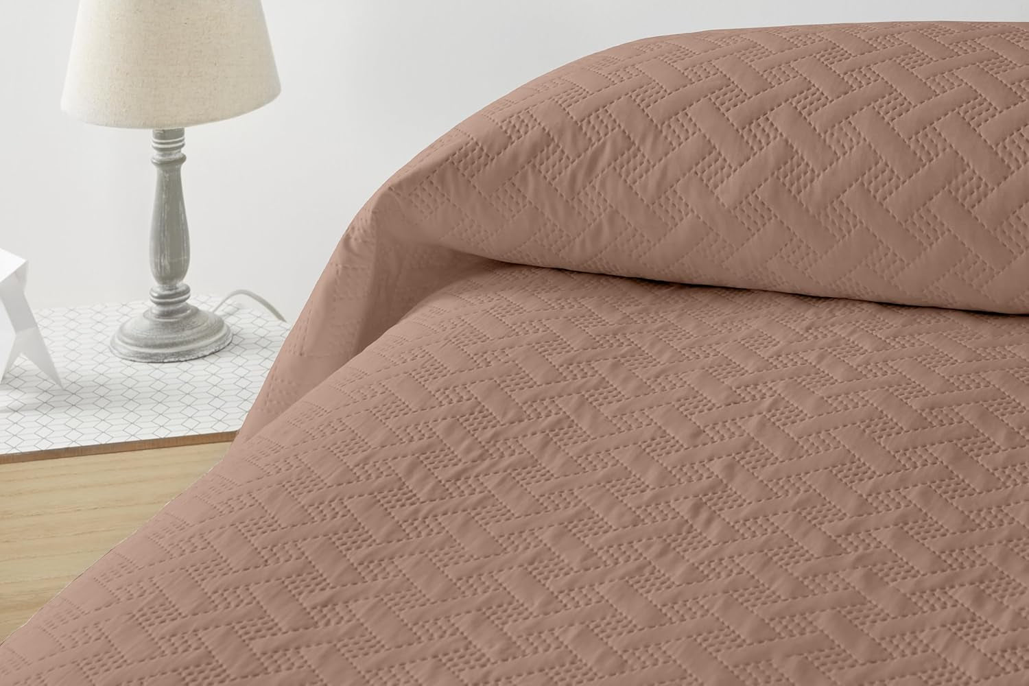 LISO - Colcha De 105 Cm - Colcha Cama Bouti - Primavera Y Verano - 200X260 Cm - Camas Y Mantas Rosa Besuche den Degrees home-Store Cama Marrón 150 Cm