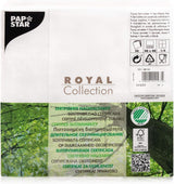 Papstar, 50 servilletas "Colección ROYAL" pliegue 1/4 48 Cm X 48 Cm Blanco, #11577