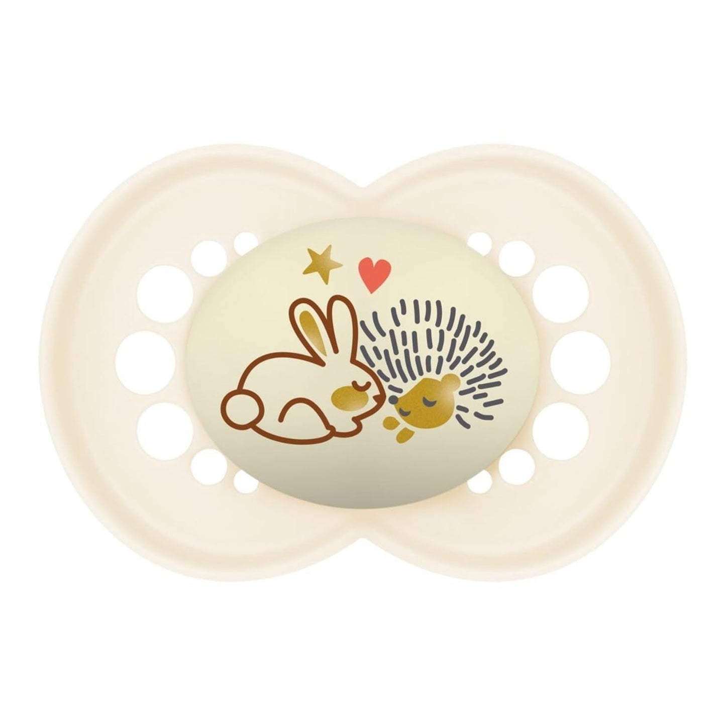 MAMÁ | Chupete original beige 18+ meses (paquete de 3) selección aleatoria de colores - Tetina simétrica de silicona ultrasuave - Chupete de bebé con forma anatómica para un desarrollo óptimo de la boca