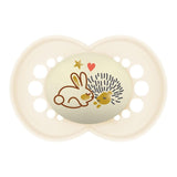 MAMÁ | Chupete original beige 18+ meses (paquete de 3) selección aleatoria de colores - Tetina simétrica de silicona ultrasuave - Chupete de bebé con forma anatómica para un desarrollo óptimo de la boca