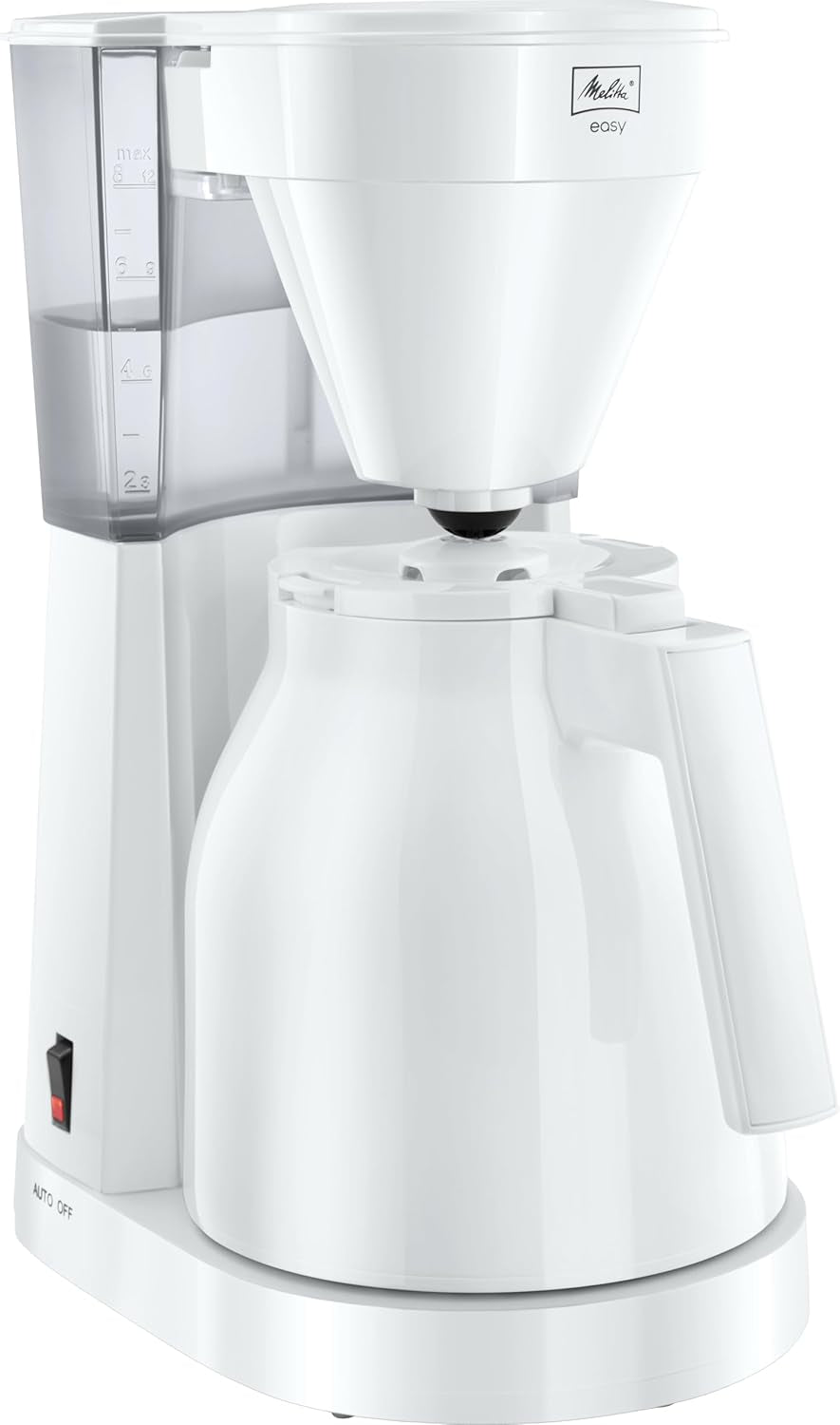 Melitta Easy – Cafetera espresso con filtro y jarra de cristal, para hasta 10 tazas de café, negra