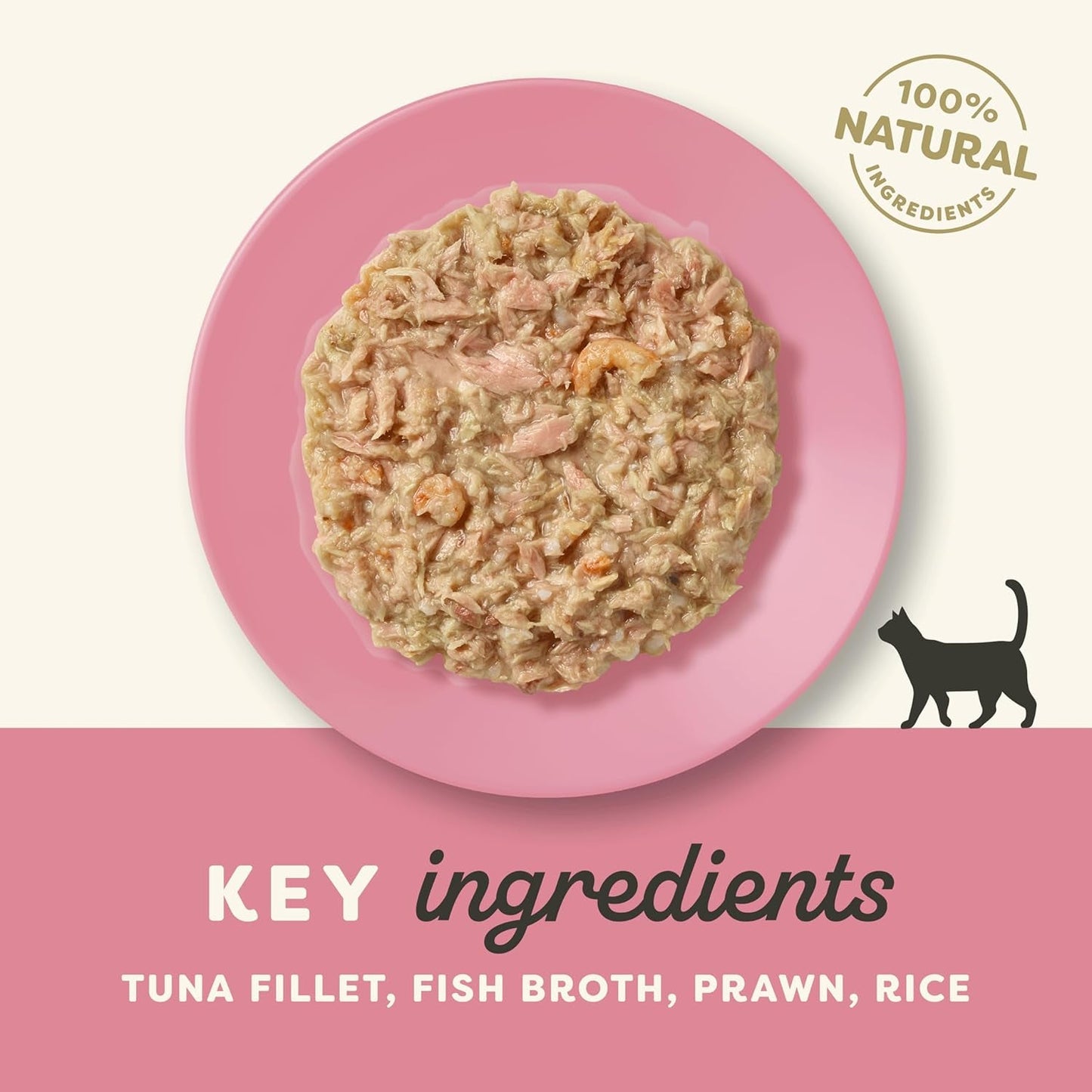 Applaws Comida húmeda natural premium para gatos, filetes de atún con camarones del Pacífico en sopa, sobres de porciones de 70 g (12 x 70 g)