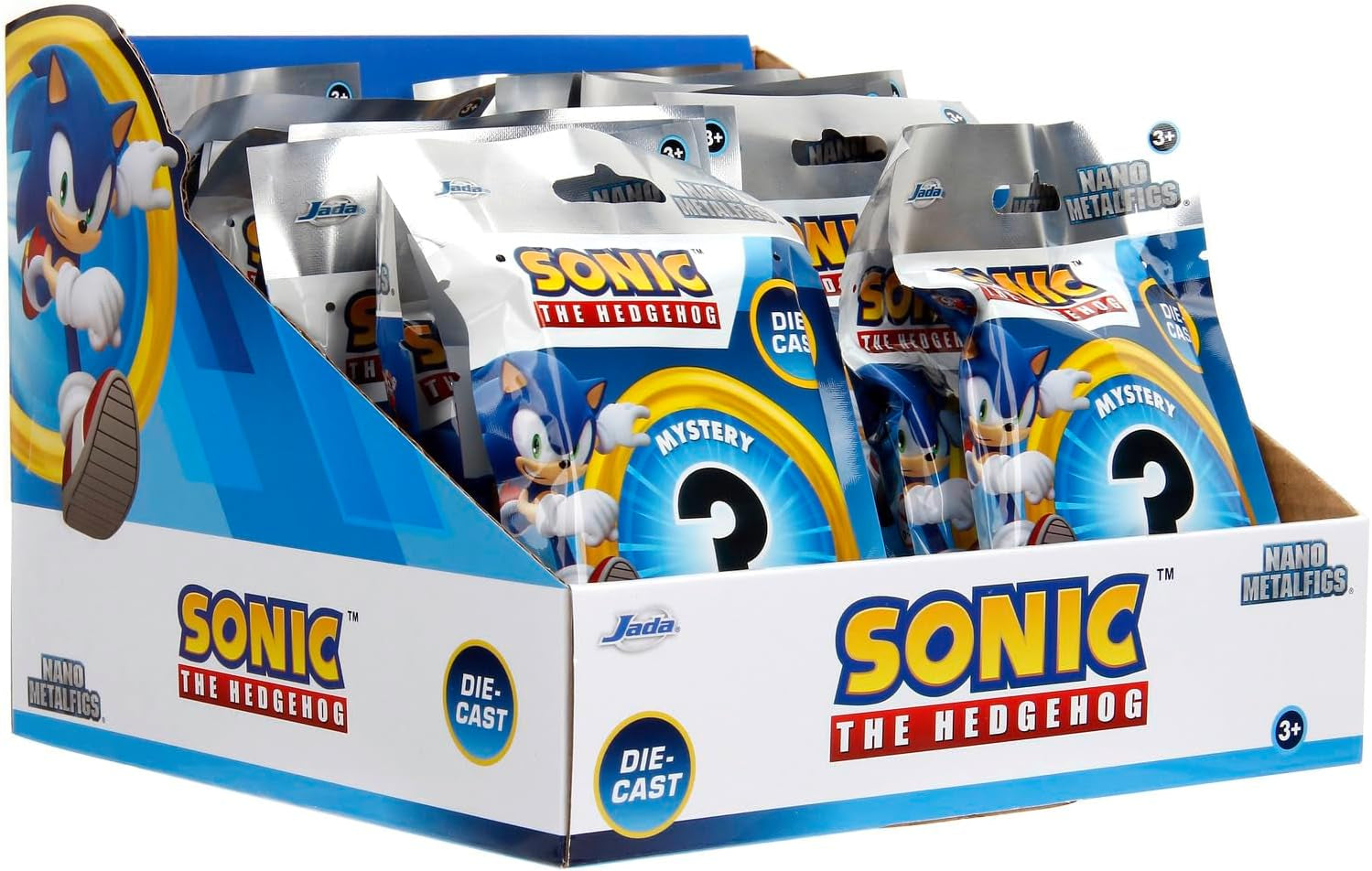 Jada Toys Figura Sonic the Hedgehog (1X Figura Misteriosa en Blind Pack) - 1 Figura Coleccionable Sorpresa de 13 Figuras Sonic, Figura Nano Metal (Aprox. 4 Cm) Para Niños y Fans A Partir de 3 Años, Figuras de Acción Wave 1 Naty Shop