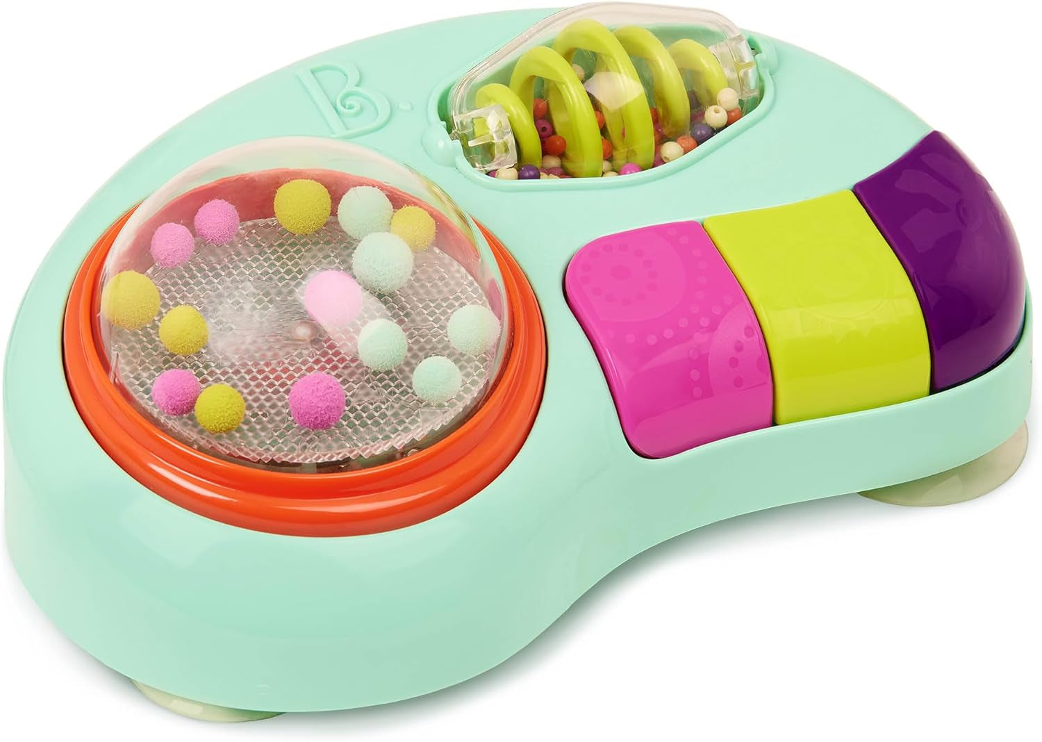 B. juguetes - Juguete infantil para trona - Juguete ventosa con música, luces, sonidos - Juguete sensorial - Juguete de actividad motora para niños - a partir de 6 meses - Whirly Pop Baby Toys Naty Shop