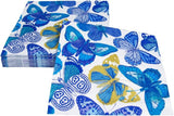 Servilletas de mariposas, azules, paquete de 20 unidades