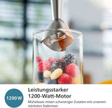 Batidora Stabphils serie 5000 - Batería de 1200 W. Tecnología Promix. Dirigió Geschwindigkeitsanzeiger. Stufenlose Geschwindigkeitseinstellung. Diseño compacto. Leicht Zu Reinigen. Negro (HR2681/00) Cocina Naty Shop