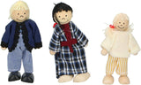 Marionetas de Madera - Casa de muñecas de madera con muebles y muñecos - 11 piezas Casas de Muñecas Naty Shop