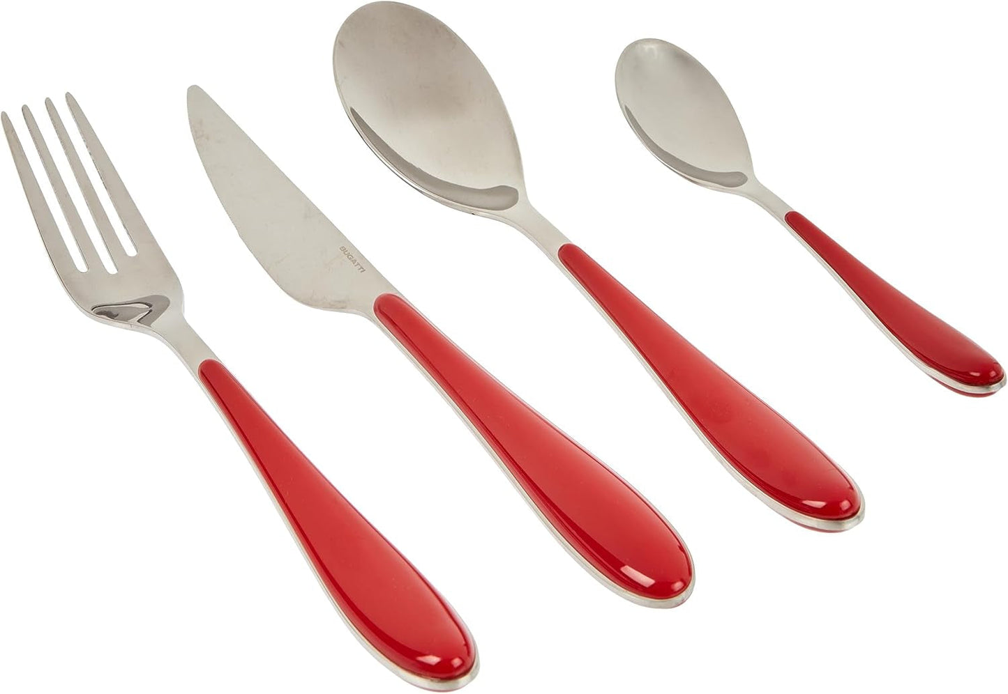 Juego de cubiertos Bugatti Gioia 24 piezas rojo Cocina Naty Shop