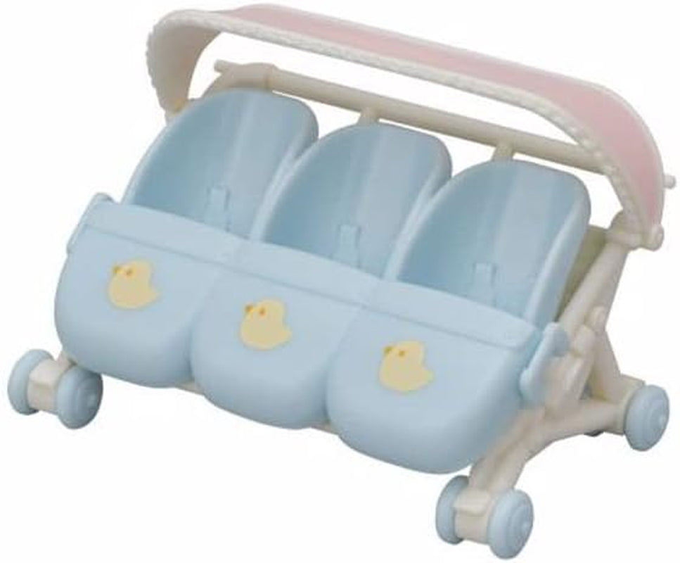 Sylvanian Families L5533 Cochecito Trillizos - Playset Casa de Muñecas Naty Shop Muñecas