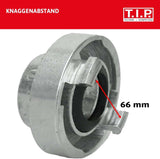 Storz Acoplamiento TIPO C 52, rosca interna de 2", para tuberías y accesorios con junta tórica de nitrilo para insertos de succión y presión, fabricado en aluminio, 31092