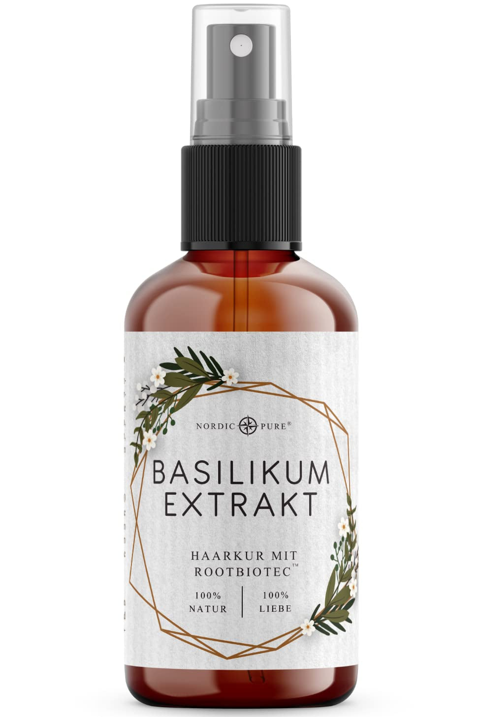 Tratamiento capilar con extracto de albahaca de Nordic Pure | Para el cuidado del cabello fino, seco y frágil | Puede prevenir la caída del cabello 100ml Naty Shop cuidado del cabello Título predeterminado