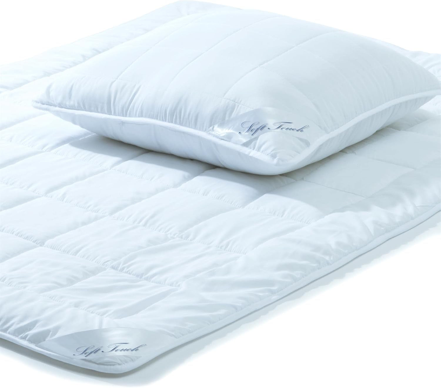 Aqua-Textil Juego Soft Touch Infantil Edredón 100 X 135 Cm 250G y 350G con almohada 40 X 60 Cm Edredón 150G 4 Estaciones Climatizador Oeko-Tex Edredones y edredones Naty Shop 155X220 Cm + 1X 80X80 Cm todo el año