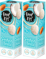 Bombones de coco con almendras sin azúcar, siéntete FIT, sin azúcares añadidos, 17% proteína, 63 g