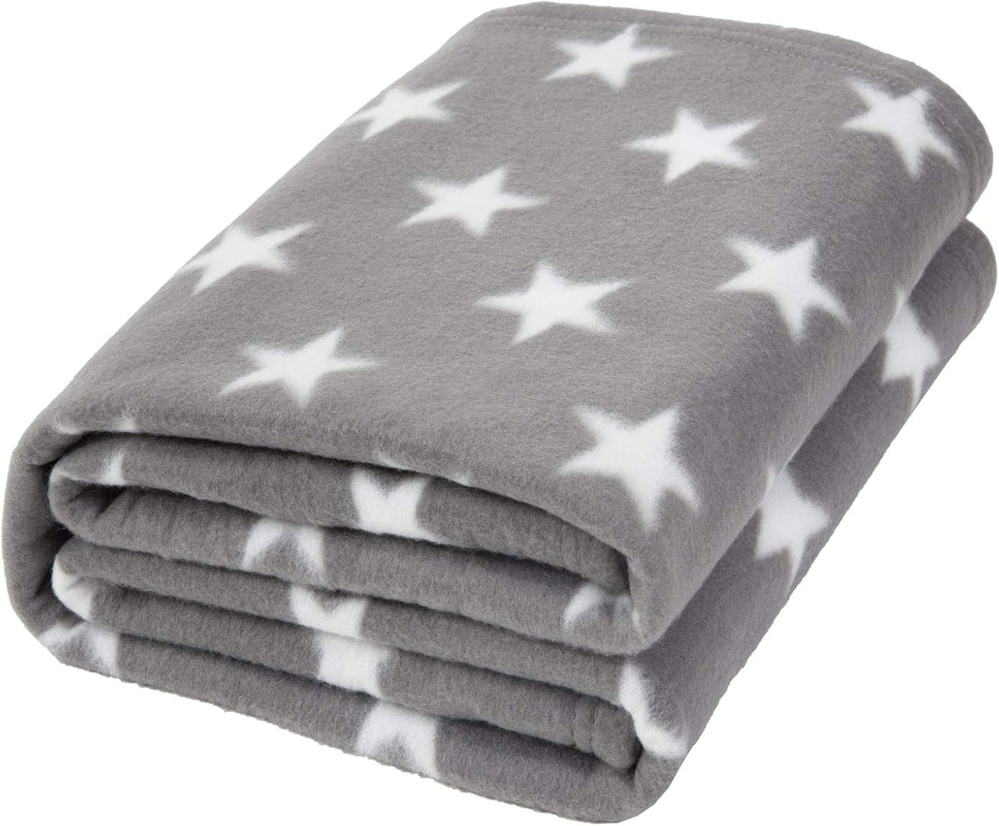 DREAMSCENE manta cómoda manta mullida manta de lana - manta de salón cálida invierno suave, manta de sofá, manta de sofá, manta de peluche para niños, mantas de salón y de peluche 120X150Cm, manta para sofá estrellas grises Camas y mantas Besuche den DREAMSCENE-Store Gris plateado 120 X 150 Cm