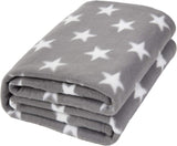DREAMSCENE manta cómoda manta mullida manta de lana - manta de salón cálida invierno suave, manta de sofá, manta de sofá, manta de peluche para niños, mantas de salón y de peluche 120X150Cm, manta para sofá estrellas grises Camas y mantas Besuche den DREAMSCENE-Store Gris plateado 120 X 150 Cm